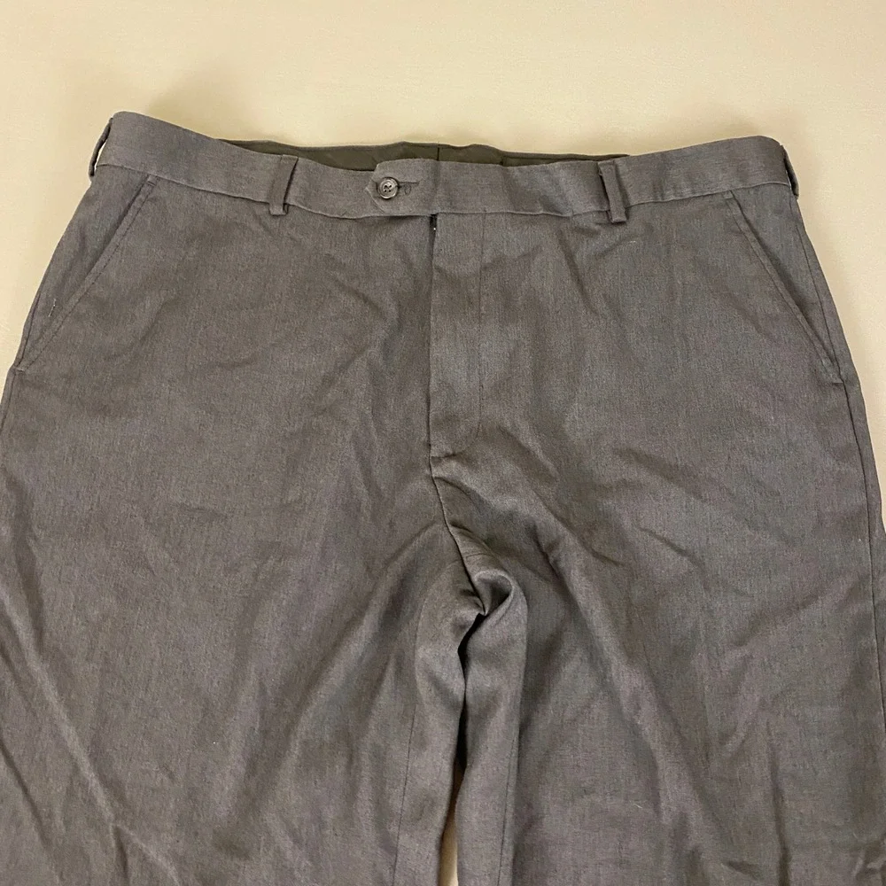 George Dress Pants Graphite‎ Gray Men's 42x30 Polyester Blend Business Casual